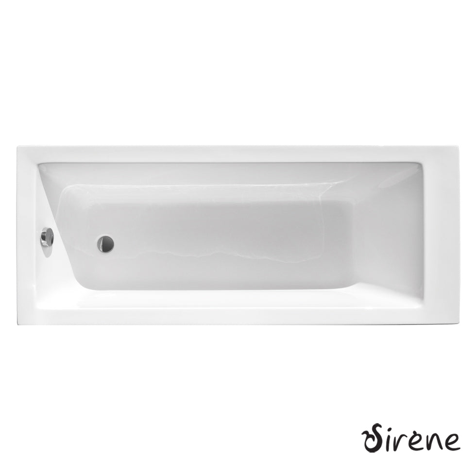 Μπανιέρα ακρυλική Cubic 140x70, χωρητικότητα 130 lt, SIRENE