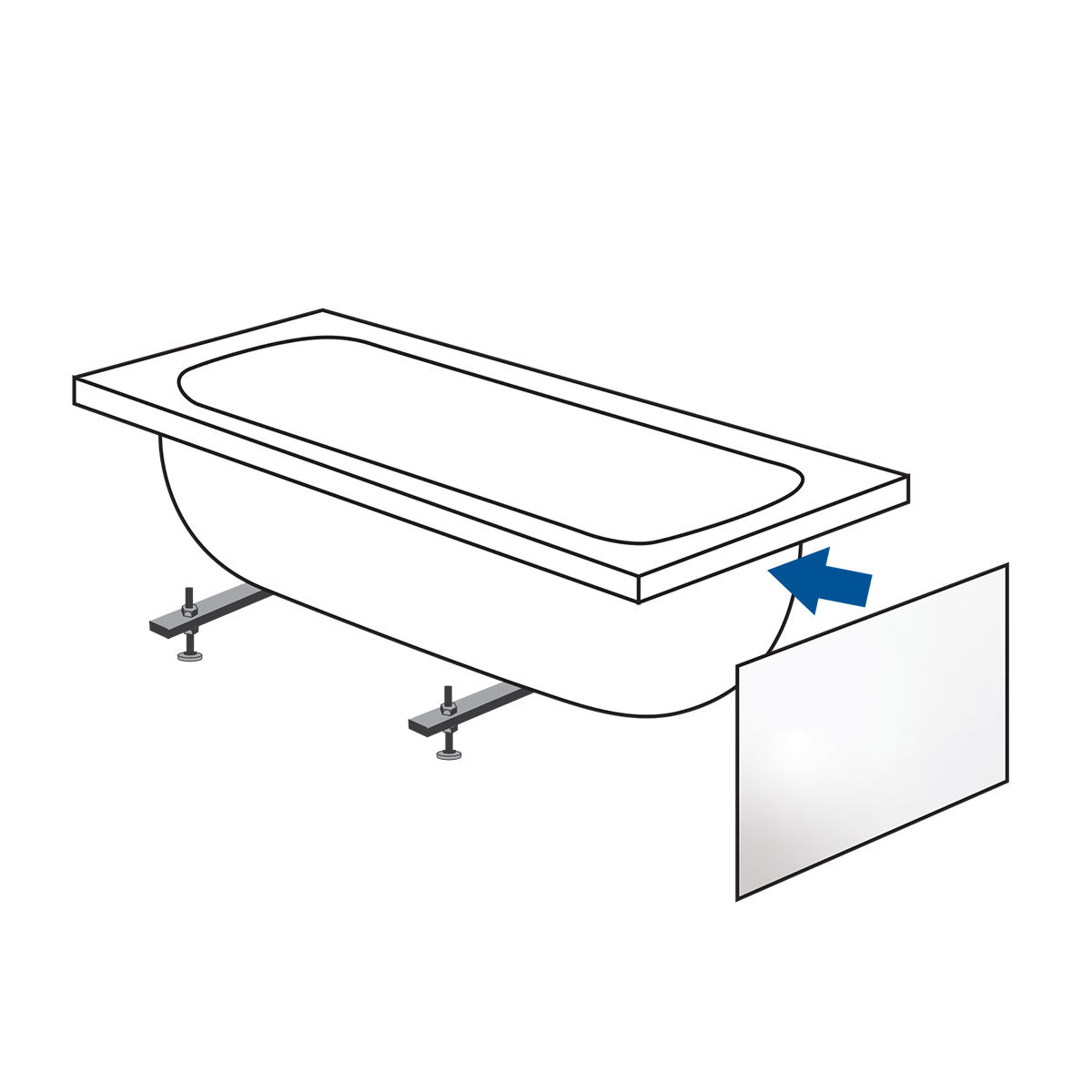 Ποδιά μπανιέρας πλαϊνή 80x53h, SIRENE