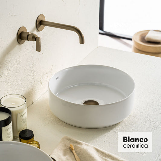 Νιπτήρας επιτραπέζιος Φ36, BIANCO CERAMICA