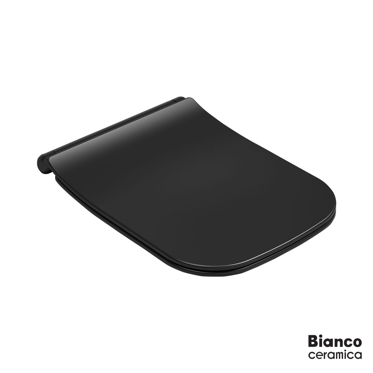 Κάλυμμα Λεκάνης MIZO Slim Soft Close, Αποσπώμενο Bianco Ceramica Black Matt