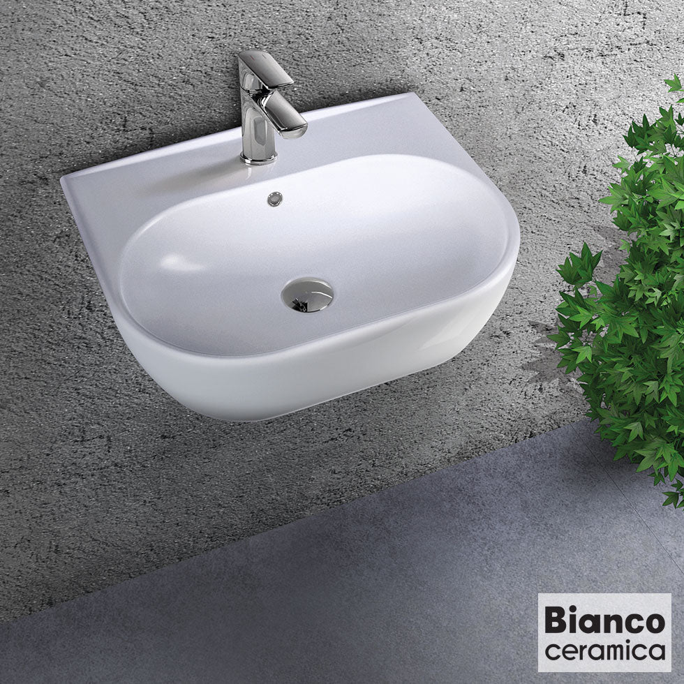 Νιπτήρας STUDIO 51x42 κρεμαστός, BIANCO CERAMICA