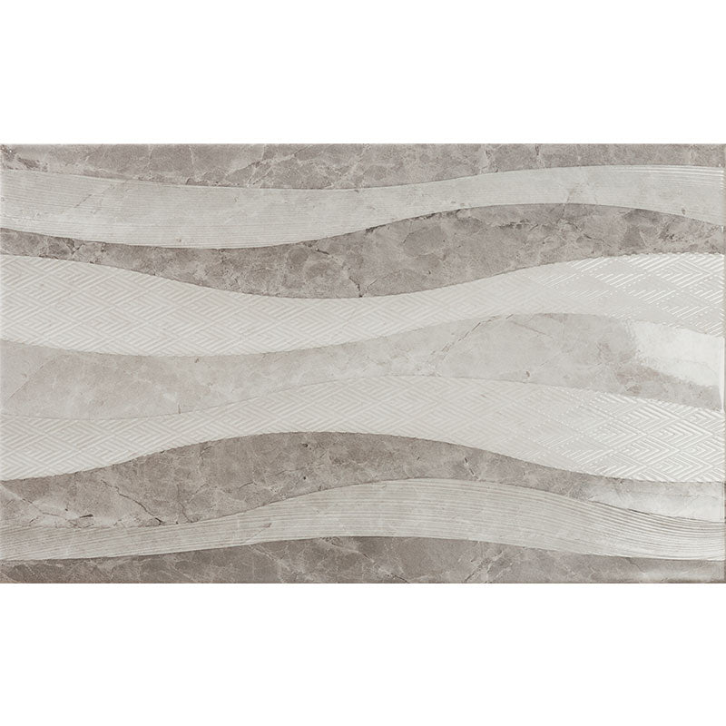 Πλακάκι Décor Eleganza Waves Marengo Karag 33,3x55cm