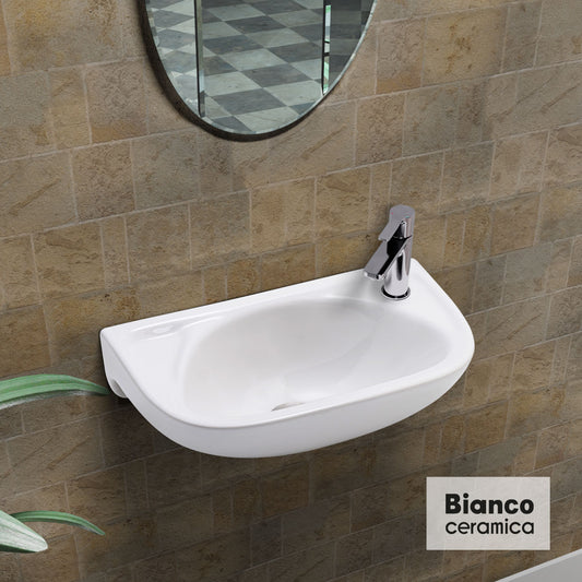 Νιπτήρας 41x26 κρεμαστός, BIANCO CERAMICA