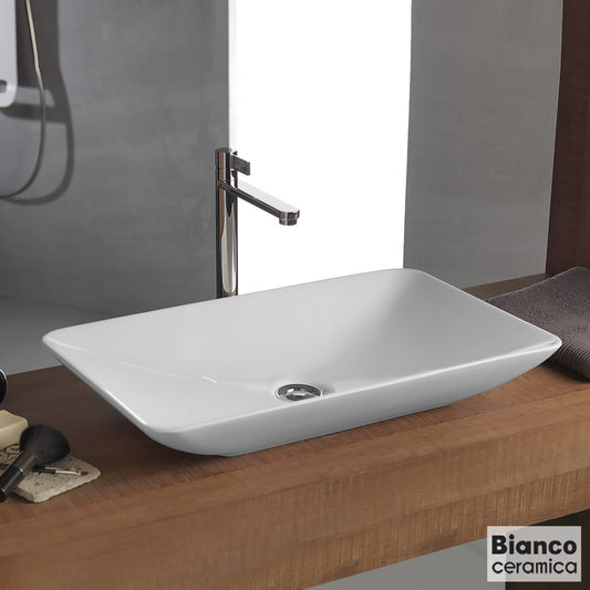 Νιπτήρας RIO 60x37,7 επιτραπέζιος BIANCO CERAMICA